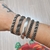 Pulseira Pikun de Florzinhas e bolinhas Prata925 19 cm - Vix joias e pratas
