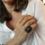 ANEL ABAULADO LISO/FOSCO RÓDIO NEGRO - comprar online