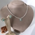 CONJUNTO RIVIERA BRINCO E COLAR RÓDIO BRANCO - comprar online