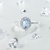 ANEL OVAL PRINCESS CRISTAL AGUA MARINHA COM ZIRCÔNIAS PRATA925 - comprar online
