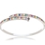 Bracelete prego Rainbow ródio branco