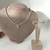 CONJUNTO RIVIERA BRINCO E COLAR RÓDIO BRANCO - loja online