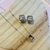 CONJUNTO BRINCO E GARGANTILHA PINGENTE MORGANITA RÓDIO BRANCO - Vix joias e pratas