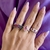 Imagem do ANEL LARGO CRISTAL ROSE FUSION PRATA925