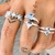 Anel com Zircônia Água Marinha Quadrada e Zircônia Triangular Prata925 - comprar online