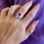 ANEL LARGO CRISTAL ROSE FUSION PRATA925 - loja online