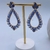 BRINCO GOTA CRISTAL QUARTZO AZUL SEMIJOIA - loja online