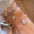 PULSEIRA CONCHAS BOHO PRATA925 18 C