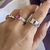 ANEL LARGO CRISTAL ROSE FUSION PRATA925