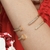 Bracelete regulável prego cravejado semijoia na internet