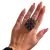 ANEL TRABALHADO FOSCO ZIRCÔNIASCOM CRISTAL RUBI RODIO NEGRO - comprar online