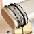 PULSEIRA MURANO NEGRO DETALHE CANUTILHO PRATA925 17 cm - Vix joias e pratas