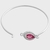 Bracelete com Zircônia Rubi com Bordas Cravejadas em Zircônias Brancas Prata925 - comprar online