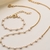 PULSEIRA INFANTIL PÉROLAS EM CORAÇÃO SEMIJOIA 15 cm