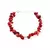 Pulseira de Cascalho Coral Vermelho Prata925- 16cm