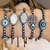 PULSEIRA SHAMBALA OLHO GREGO PRATA925 RODINADA - Vix joias e pratas