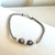 Pulseira Cloisonné Azul e Vermelha Prata925 18cm