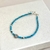 PULSEIRA PEDRA NATURAL PINGENTE CONCHA CENTRAL PRATA925 18 cm - Vix joias e pratas