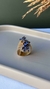 Anel cristal azul e zircônia - S - comprar online