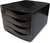 GAVETEIRO PRETO 4 GAVETAS PLASTICO MAXCRIL