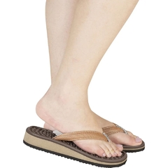 Chinelo Anabela Dedo Anatômico para Esporão e Fascite Plantar Mundoflex - Marrom Escuro 35/36 ao 39/40 - comprar online