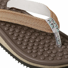 Chinelo Anabela Dedo Anatômico para Esporão e Fascite Plantar Mundoflex - Marrom Escuro 35/36 ao 39/40