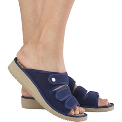 Mule Ajustável Anatômico para Esporão e Fascite Plantar Mundoflex - Azul Marinho