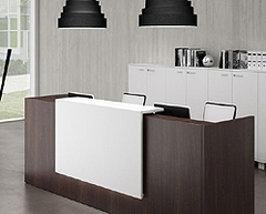 Mostrador con placa en Ele - Diacorb oficinas y deco