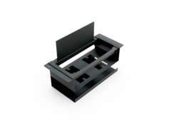 Pasacables rectangular doble - Diacorb oficinas y deco