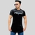 CAMISETA LONGLINE SUEDE SHINE PRETA LOGO BRANCO