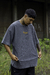 T-shirt Oversized Streetwear logo Costura cinza na internet