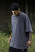 T-shirt Oversized Streetwear logo Costura cinza - Dype