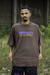 T-shirt Oversized Streetwear logo Two colors marrom - loja online