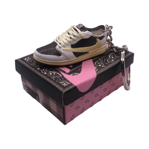 Chaveiro Air Jordan 1 Low Reverse Mocha x Travis Scott