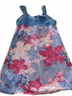 VESTIDO MEZCLILLA FLORES