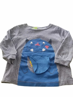 PLAYERA GRIS MANGA LARGA CARTERS 2AÑOS