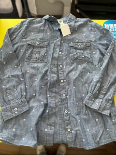 CAMISA AZUL MEZCLILLA TXL