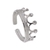Anillo Corona con cristales Acero Inoxidable