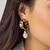 Aros planos con perla barroca - comprar en línea