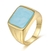Anillo Azul cuadrado
