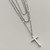 Collar triple con cruz Acero Inoxidable - comprar en línea