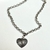 Cadena con dije de corazón plateado Acero Inoxidable - comprar en línea