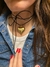 Collar de cuerda con Corazón Dorado