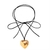 Collar de cuerda con Corazón Dorado - comprar en línea