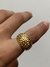 Anillo chunky con textura Acero Inoxidable en internet
