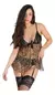 Camisolin Babydoll De Tul Y Puntilla Con Portaligas Y Less