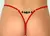 Tanga Hilo Dental Bijou Gemas Art.644 Rojo - Rojo/Negro - comprar online