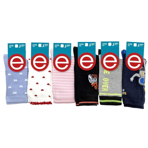 ELEMENTO MEDIA LARGA ALGODON JUVENIL SURTIDO (E-1090)