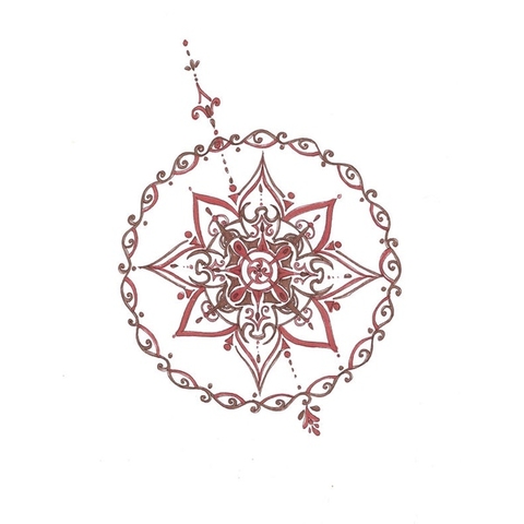 Tatuagem Temporária Fake Resistente a Água Flor com Arco