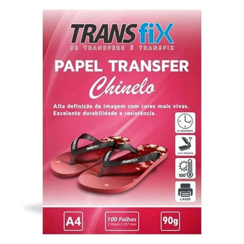 Papel Transfer Para Chinelo 90g 100 Folhas A4 Transfix